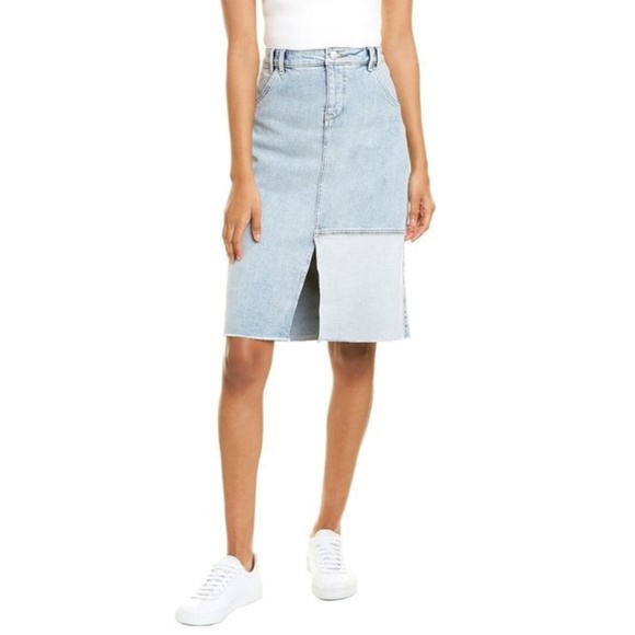 NEW NYDJ Denim Skirt Destructed Radiance 12 - Picture 6 of 17